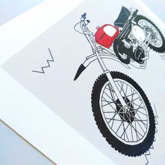 Red Vintage Motocross