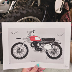 Red Vintage Motocross