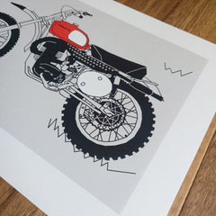 Red Vintage Motocross