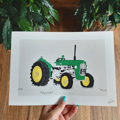 Green Vintage Tractor