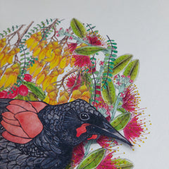 Penny + Lesh Collab Collection, Saddleback, Penny+Lesh Collab, art prints, Penny Royal Design, birds