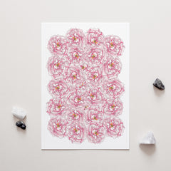 Pink Peonies Art Print