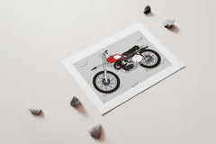 Husqvarna 1970 400 Classic Motocross bike Art Print for sale
