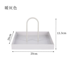 Nordic Modern Round Handle Tray for Storage and Decor
