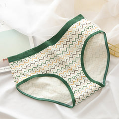 Cute Cartoon Bear Print Cotton Women's Underwear