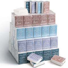 Seajan 120 Pack Christmas Christian Travel Tissues Bulk Tissues Travel Size Christian Bulk Gift Individual Tissue Pack 3 Ply Bible Verse Pocket Tissue for Wedding Party Homeless Gift(Plain Color)